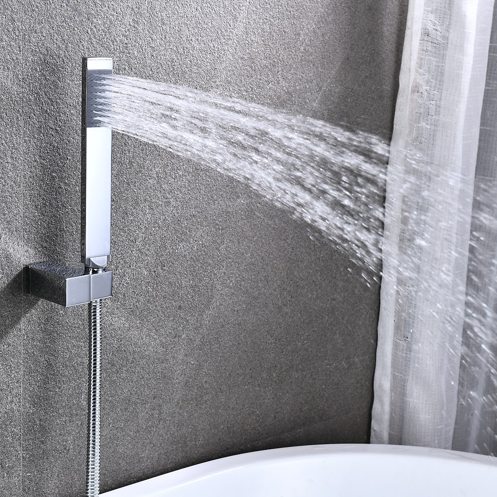 Modern Single-Hole Kitchen Faucet, Dual-Handle Pull-Down Sprayer Faucet with Swivel Spout