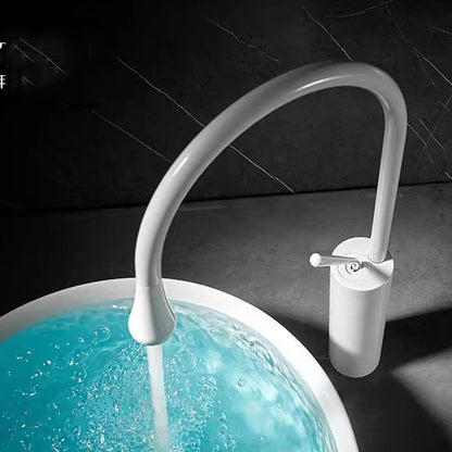 Rotatable High Arc Vessel Sink Faucet, Single-Hole Single-Handle Brass Faucet