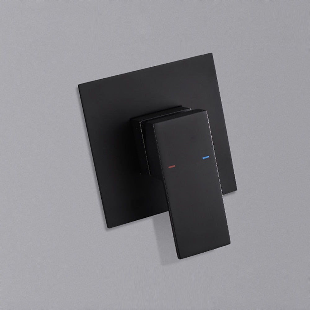Matte Black Waterfall Wall-Mount Bathroom Faucet, Modern Single-Handle Sink Faucet