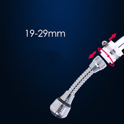 Modern Chrome 360-Degree Flexible Faucet Aerator, 2-Mode Spray Faucet Extender with Universal Clamp Adapter
