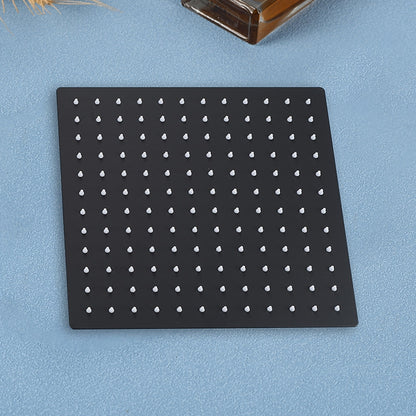 Rainfall Matte Black Shower Head, Contemporary Stainless Steel Shower Head