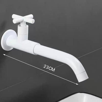 Modern Wall-Mount Bathroom Faucet, Swivel Reversible Spout Cold Water Faucet, Matte Black / Chrome / Matte White / Antique Brass / Polished Gold