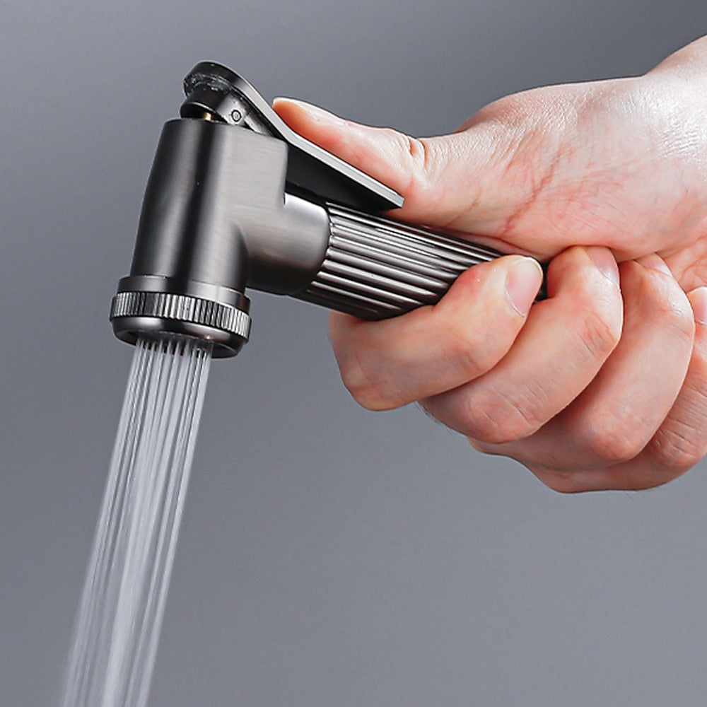 Brass Handheld Bidet Sprayer, Single-Handle Toilet Diaper Sprayer, Gunmetal / Matte Black / Chrome / Polished Gold / Matte White