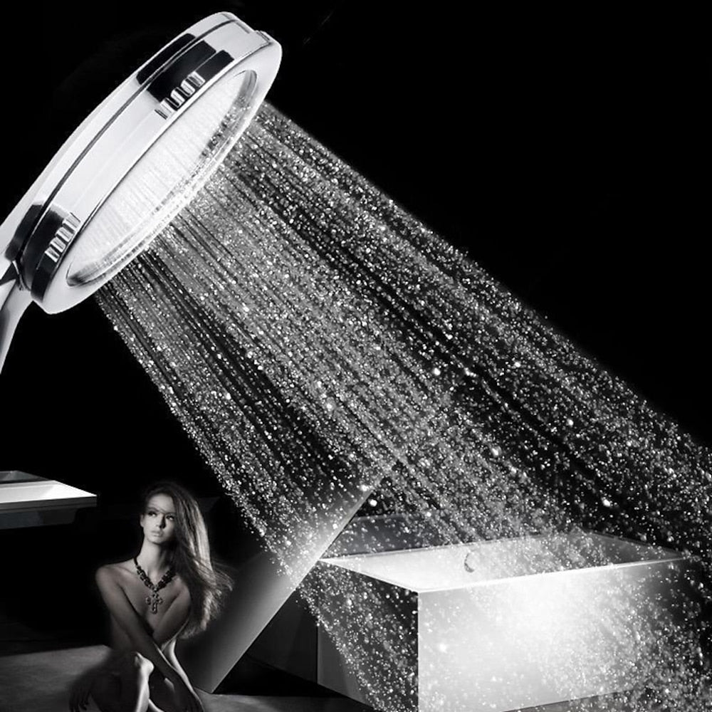 Chrome High Pressure Handheld Shower Head with Pause Button