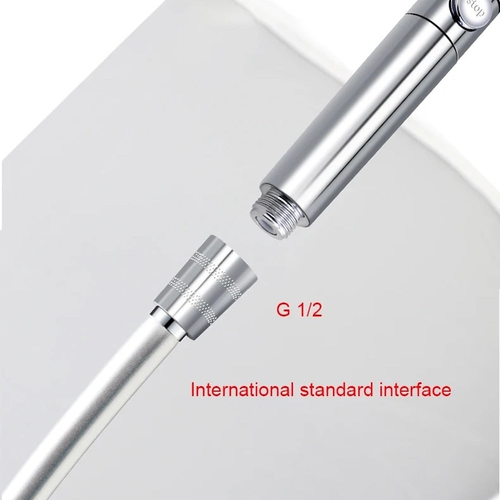 Anti-Winding Flexible Handheld Shower Hose, Smooth PVC Universal Shower Hose, Gray / Silver