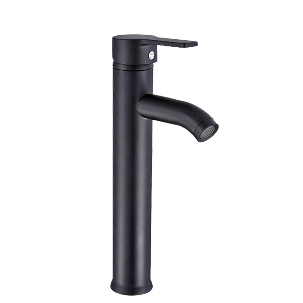 Tall Vessel Sink Faucet, Single-Handle Brass Faucet, Antique Brass / Matte Black