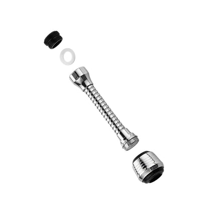 Chrome 360-Degree Swivel Faucet Aerator, Dual-Mode Spray Faucet Nozzle Adapter