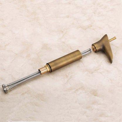 Waterfall Vessel Bathroom Faucet, Single-Handle Brass Faucet, Antique Brass / Matte Black / Chrome