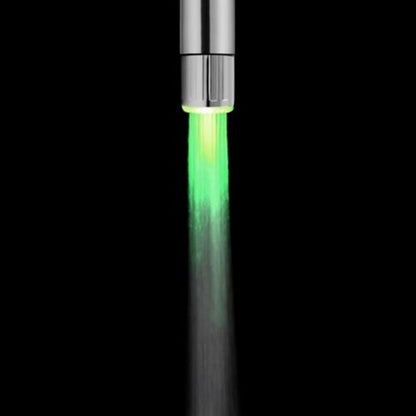 LED Temperature Sensor RGB 3- Chrome Faucet Aerator, Modern ABS Plastic Screw-On Tap Adapter