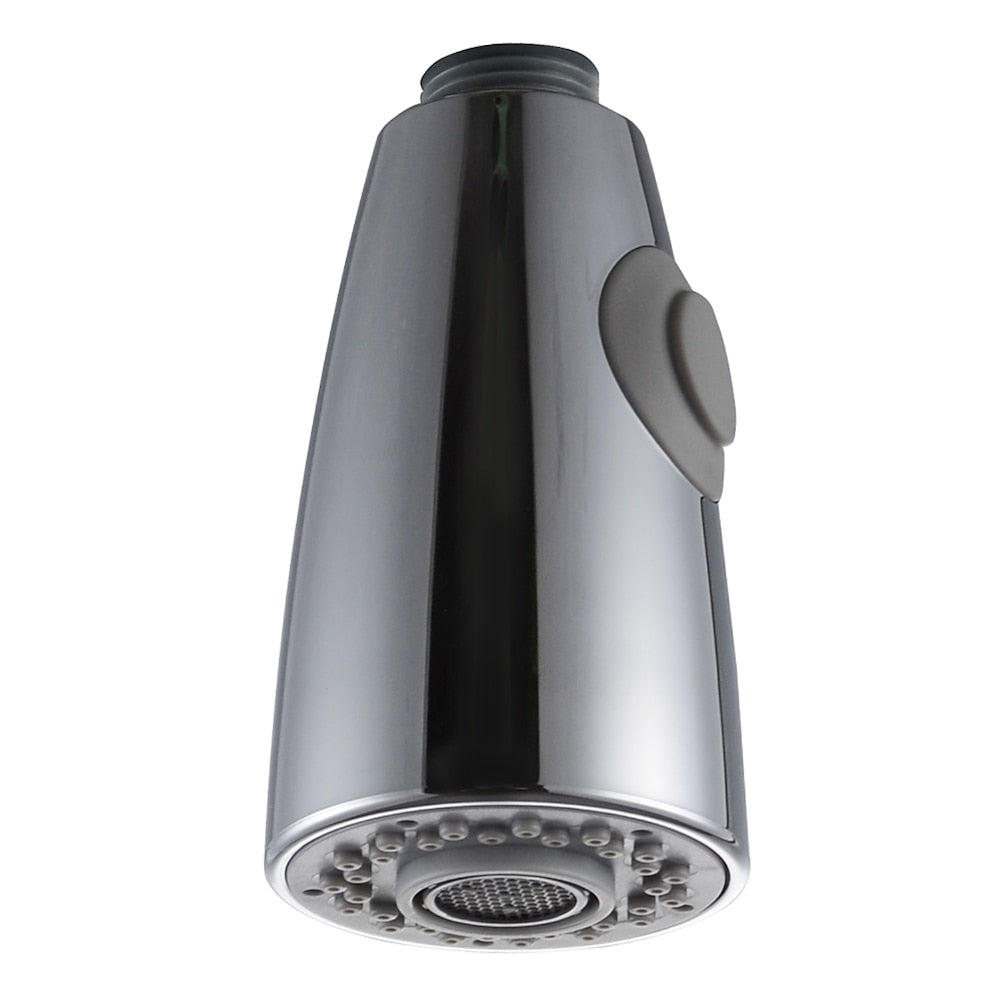 Chrome ABS Replacement Pull-Down Faucet Spray Head, Dual-Mode Kitchen Sink Spray Nozzle