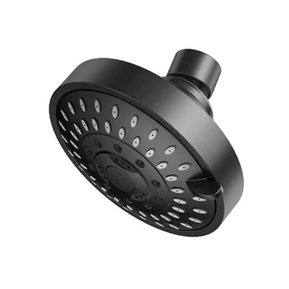 Multi-Spray Mode Rainfall Shower Head, Swivel Wall-Mount ABS Shower Head, Matte Black / Chrome