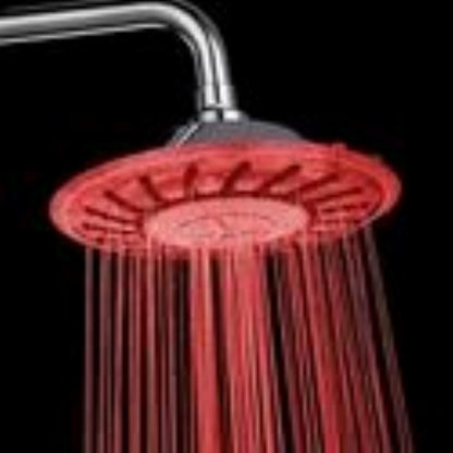 Chrome LED Rainfall Shower Head, Round ABS Overhead Shower Head