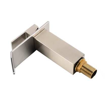 Waterfall Brushed Nickel Bathroom Faucet, Single-Handle Single-Hole Contemporary Faucet
