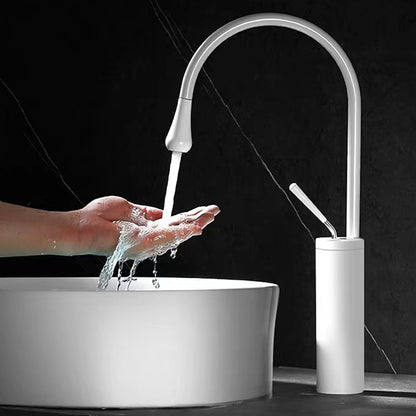 Rotatable High Arc Vessel Sink Faucet, Single-Hole Single-Handle Brass Faucet
