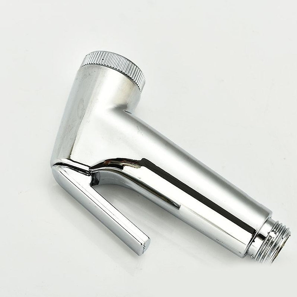 Chrome ABS Handheld Bidet Sprayer, Wall-Mount Toilet Shattaf with Hose / Holder