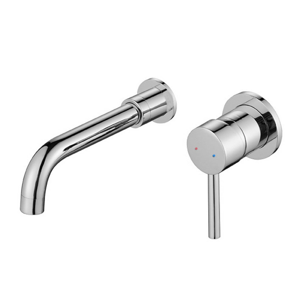 Modern Wall-Mount Bathroom Faucet, Single-Handle Swivel Spout Faucet, Matte Black / Chrome / Brushed Gold