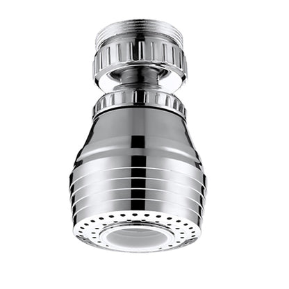Chrome 360-Degree Swivel Faucet Aerator, Splash-Proof Water-Saving Faucet Attachment
