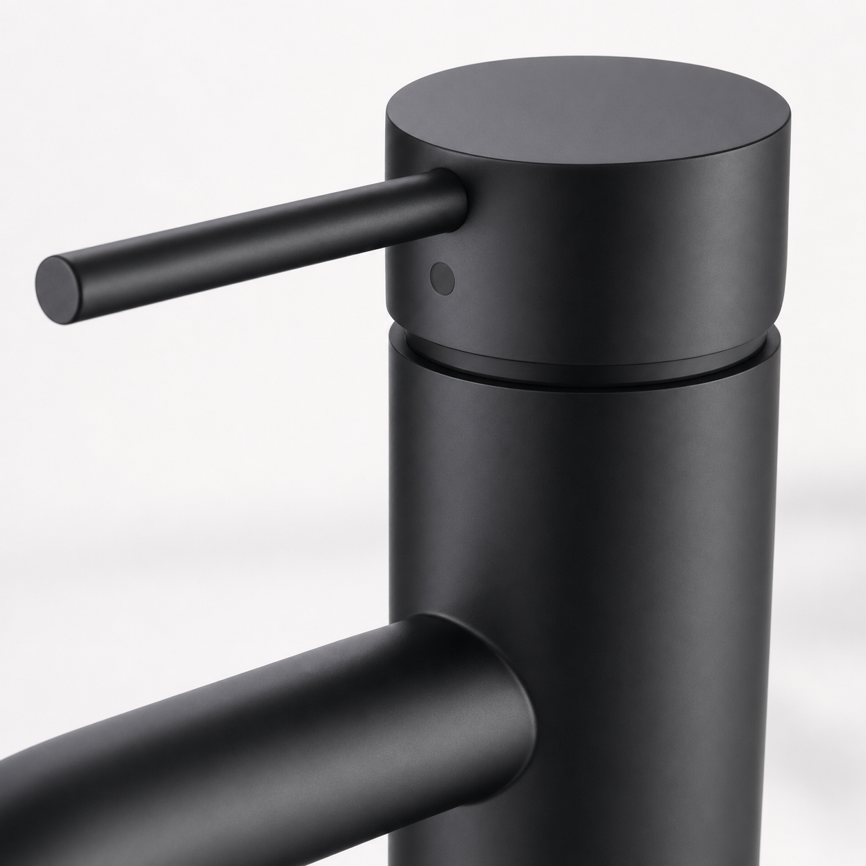Minimalist Single Handle 1-Hole Bathroom Sink Faucet, Matte Black