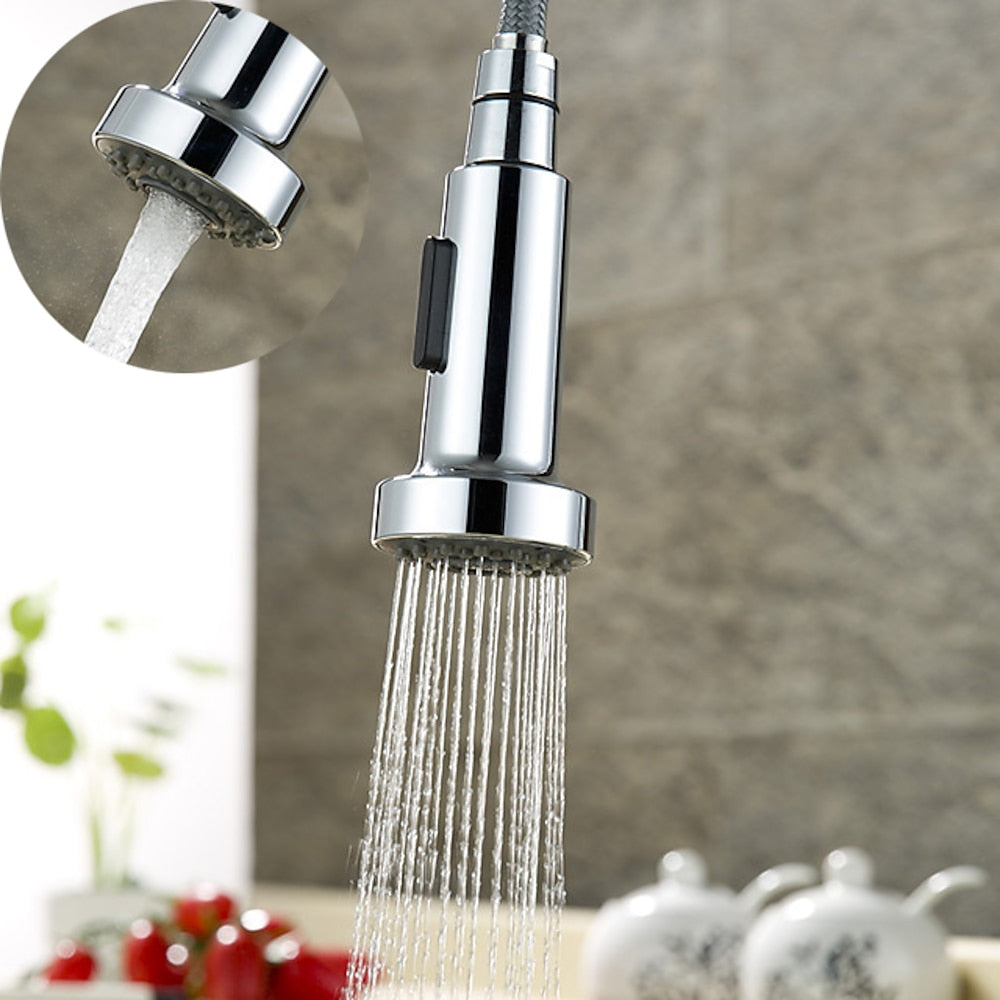 Chrome ABS Plastic Replacement Spray Head, 2-Function Pull-Down Kitchen Faucet Spray Nozzle