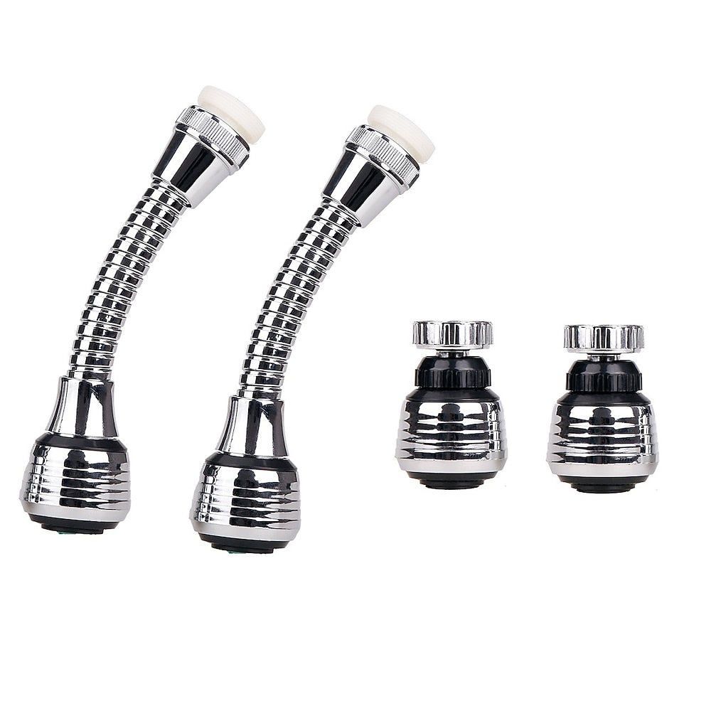 Chrome 360-Degree Swivel Faucet Aerator, Dual Spray Mode Spray Head Attachment