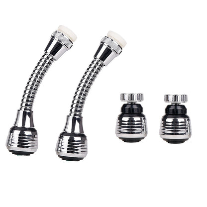 360-Degree Swivel Faucet Aerator, Dual Spray Mode Faucet Sprayer, Chrome / Matte Black