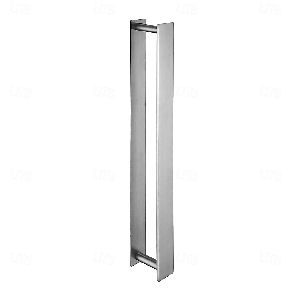 Self-Adhesive SUS304 Stainless Steel Towel Bar, Wall-Mounted No-Drill Towel Holder with Hook, Matte Black / Chrome / Brushed Nickel