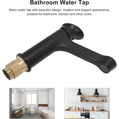 Modern Waterfall Bathroom Faucet, Single-Hole Brass Single-Handle Faucet, Matte Black / Matte White / Gunmetal / Chrome / Brushed Gold
