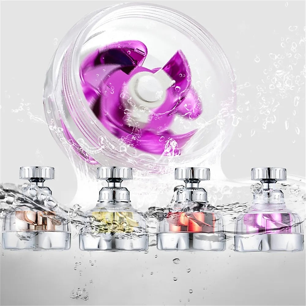 Chrome 360-Degree Swivel Faucet Aerator, Splash-Proof Faucet Spray Head for Kitchen Sink