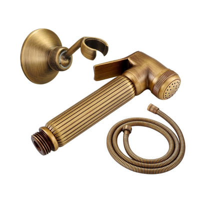 Antique Wall-Mount Brass Handheld Bidet Sprayer, Single-Handle Self-Cleaning Toilet Bidet Sprayer, Antique Brass / Brushed Gold / Matte Black