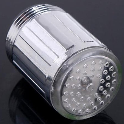 Chrome LED Faucet Aerator, -Changing ABS Plastic Kitchen Tap Attachment