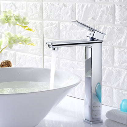Modern Tall Vessel Sink Faucet, Single-Handle Brass Faucet, Matte Black / Chrome / Oil-Rubbed Bronze