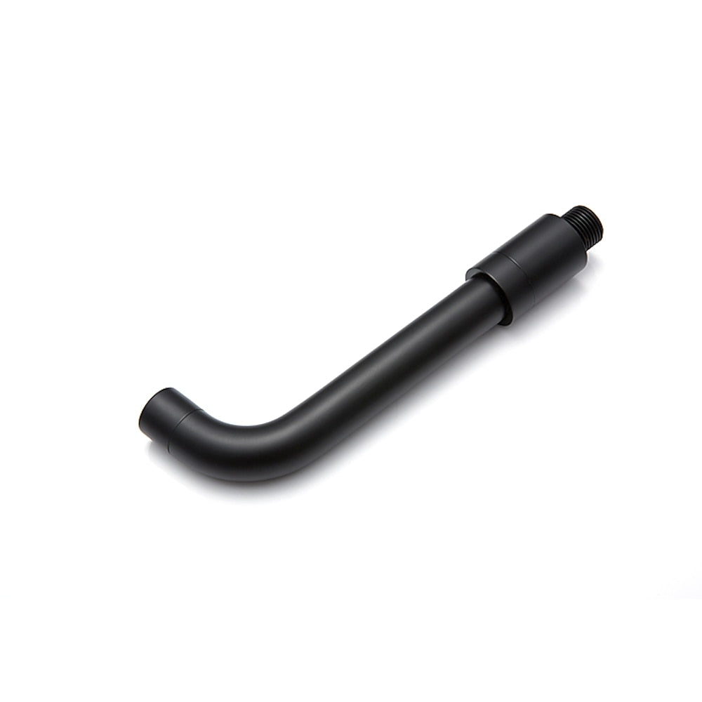 Matte Black Wall-Mount Swivel Spout Bathroom Faucet, Single-Handle Brass Faucet