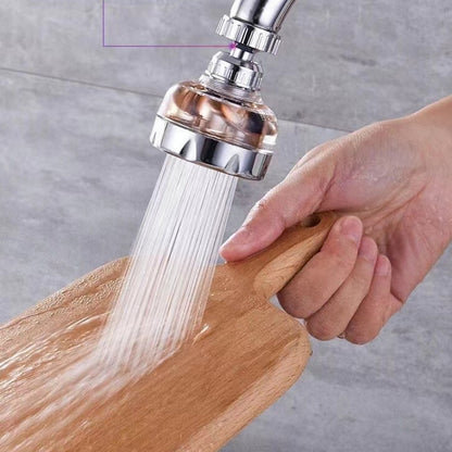 Chrome 360-Degree Swivel Faucet Aerator, Splash-Proof Faucet Spray Head for Kitchen Sink