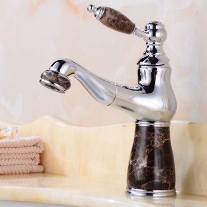Vintage Single-Hole Bathroom Faucet, High Arc Brass Faucet
