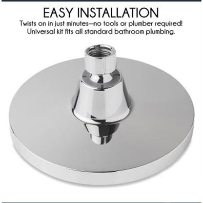 Chrome Modern Rain Shower Head, Swivel Joint Wall-Mount Top Spray Shower Head