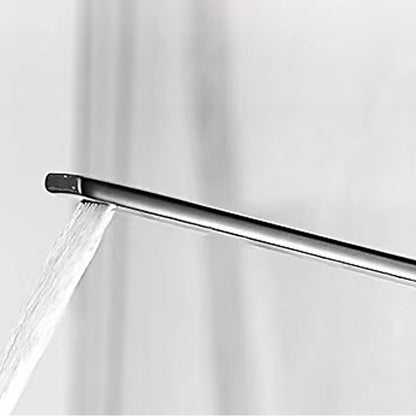 Waterfall Modern Single-Hole Bathroom Faucet, Single-Handle Brass Faucet