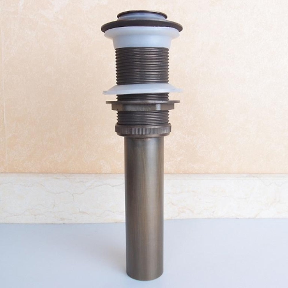 Lagomel bathroom sink drain in antique brass, set in a Traditional/Classic/Vintage/Retro bathroom