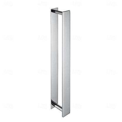 Self-Adhesive SUS304 Stainless Steel Towel Bar, Wall-Mounted No-Drill Towel Holder with Hook, Matte Black / Chrome / Brushed Nickel