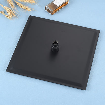Rainfall Matte Black Shower Head, Contemporary Stainless Steel Shower Head