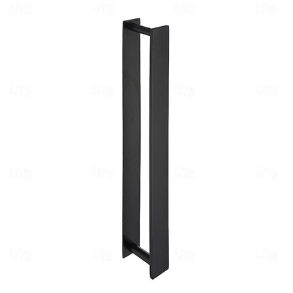 Self-Adhesive SUS304 Stainless Steel Towel Bar, Wall-Mounted No-Drill Towel Holder with Hook, Matte Black / Chrome / Brushed Nickel
