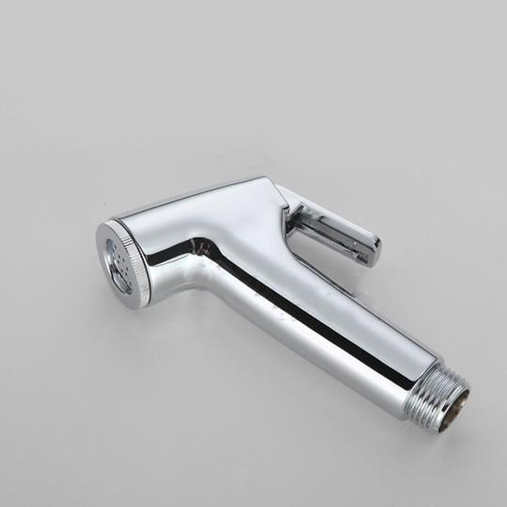 Chrome ABS Handheld Bidet Sprayer, Wall-Mount Toilet Shattaf with Hose / Holder