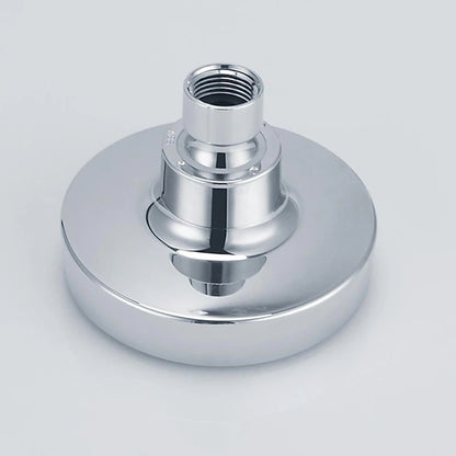 Chrome 4-Inch Rainfall Shower Head, Contemporary ABS Swivel Overhead Showerhead