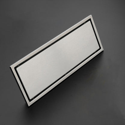 Stainless Steel Rectangular Linear Shower Floor Drain, Dual-Use Tile Insert Drain for Bathroom