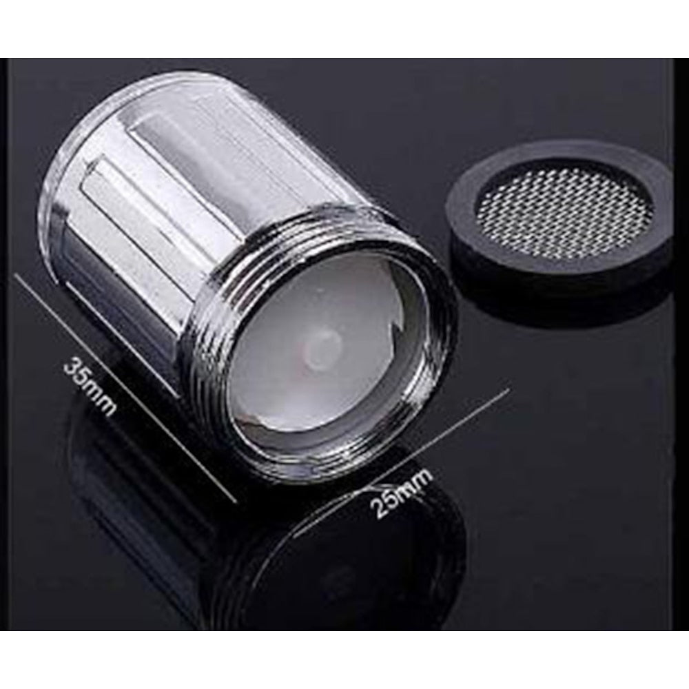 LED Temperature Sensor Faucet Aerator, Chrome Faucet Light with -Changing Glow