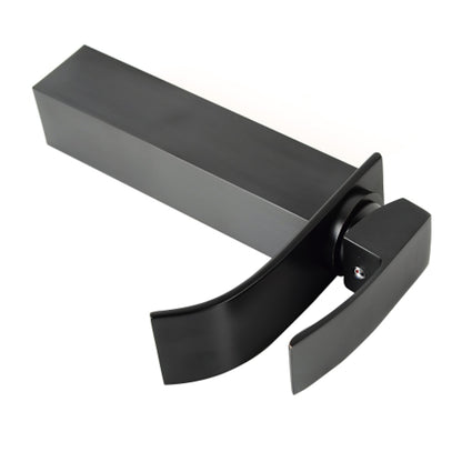Matte Black Modern Waterfall Vessel Sink Faucet, Single-Handle Single-Hole Bathroom Faucet