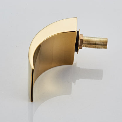 Waterfall Bathroom Faucet, Modern 3-Hole Widespread Faucet, Double Crystal Handle Faucet, Matte Black / Chrome / Brushed Gold / Polished Gold