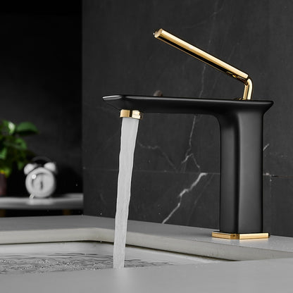 Modern Single-Hole Bathroom Faucet, Single-Handle Brass Vessel Sink Faucet