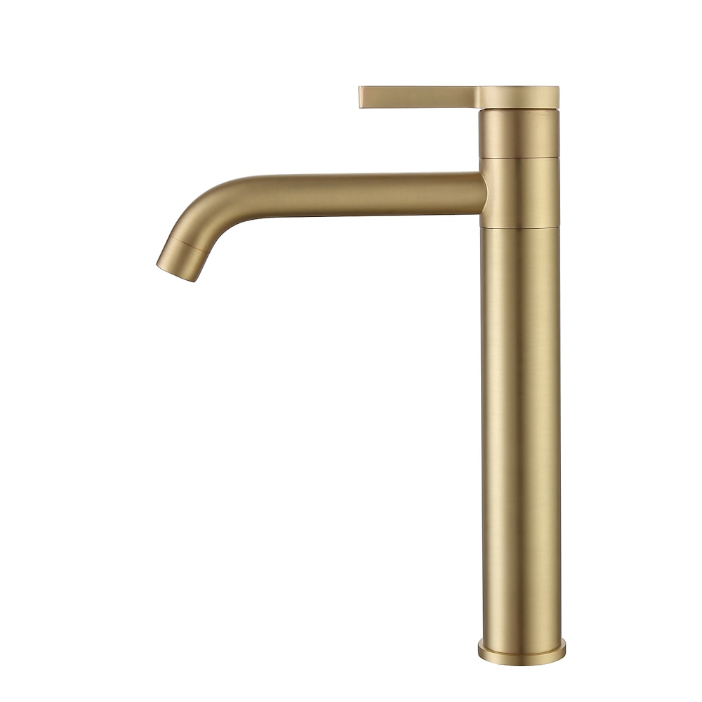 Modern Single-Hole Vessel Sink Faucet, 360-Degree Swivel Brass Faucet