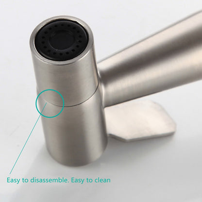 Stainless Steel Wall-Mounted Handheld Bidet Sprayer Tap, High-Pressure Toilet Sprayer Set
