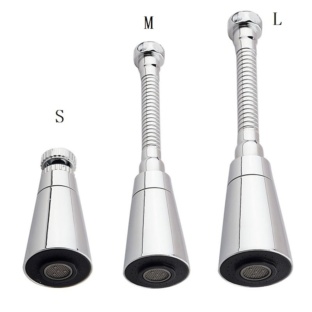Electroplated Chrome 360-Degree Swivel Kitchen Faucet Spray Head, Multi-Function Rotating Faucet Nozzle